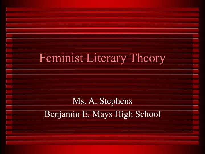 feminist literary theory