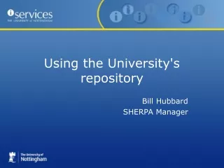 Using the University's repository