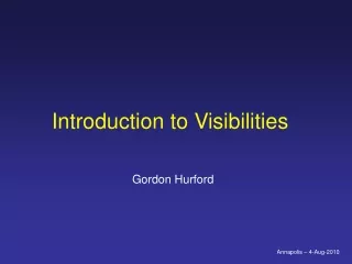 Introduction to Visibilities