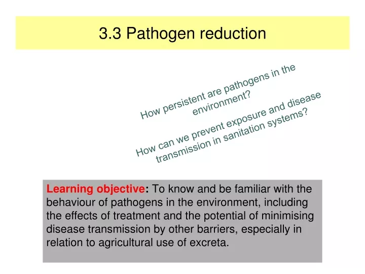 3 3 pathogen reduction