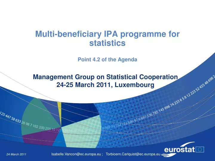 multi beneficiary ipa programme for statistics point 4 2 of the agenda