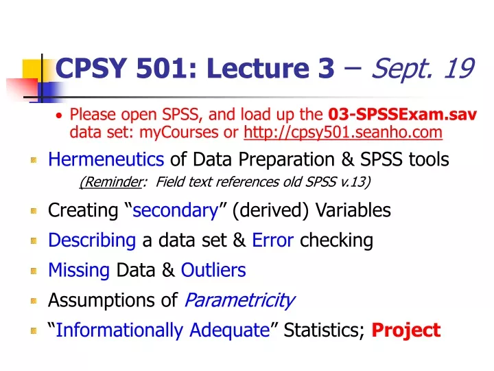 cpsy 501 lecture 3 sept 19