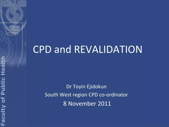 cpd and revalidation