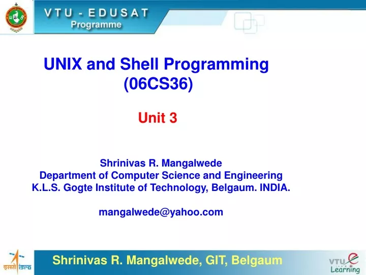 unix and shell programming 06cs36