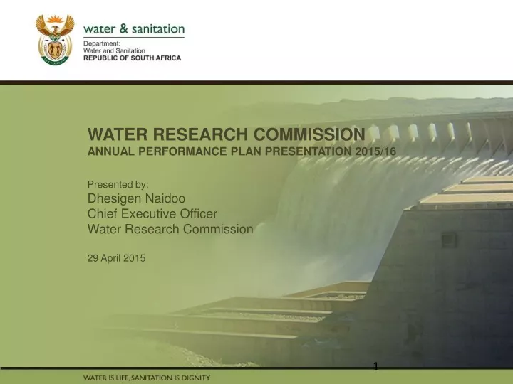water research commission annual performance plan