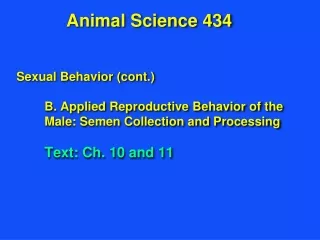 Animal Science 434