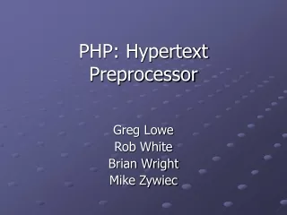 PHP: Hypertext Preprocessor