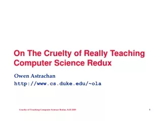 On The Cruelty of Really Teaching Computer Science Redux