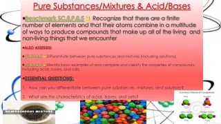 Pure Substances/Mixtures &amp; Acid/Bases