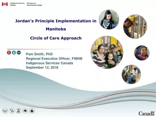 Pam Smith, PhD Regional Executive Officer, FNIHB Indigenous Services Canada September 12, 2018