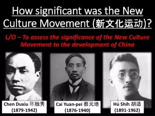 How significant was the New Culture Movement ( 新文化运动 )?