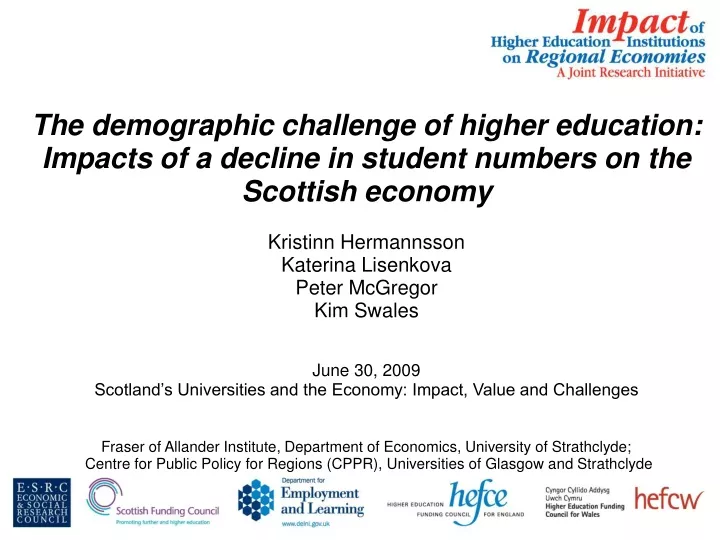 the demographic challenge of higher education