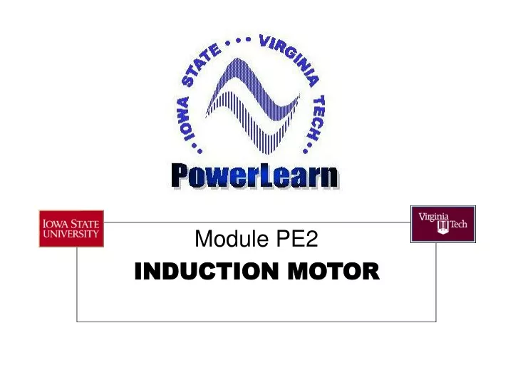 module pe2 induction motor