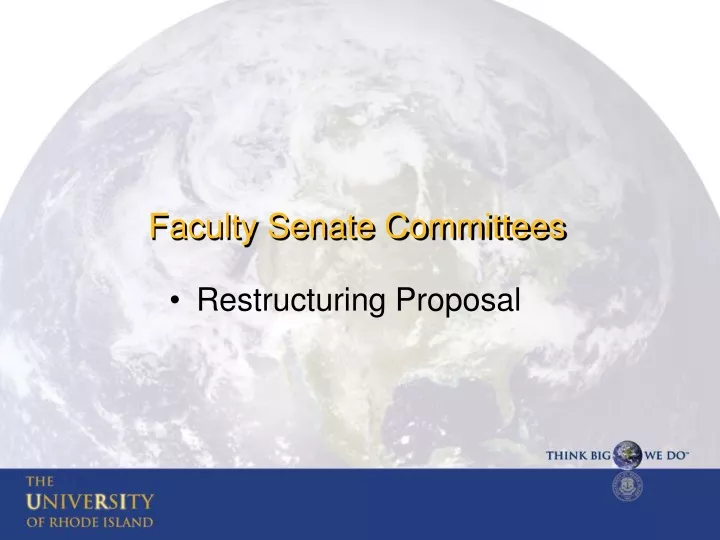 faculty senate committees