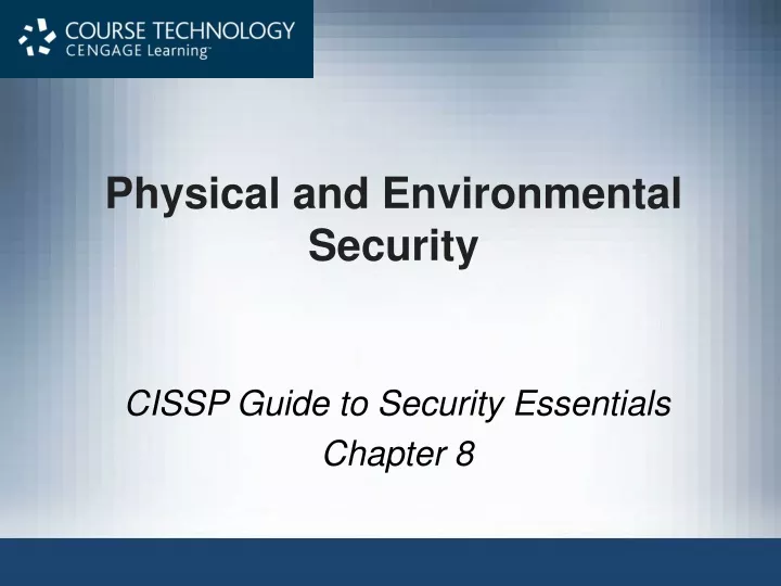 physical and environmental security