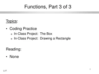 Functions, Part 3 of 3