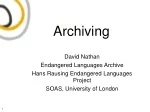 Archiving - slide 1