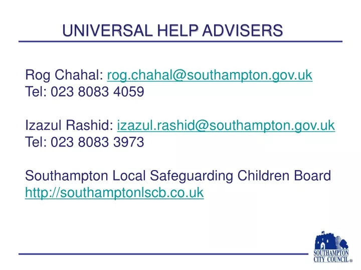 universal help advisers