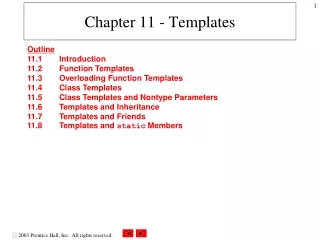 Chapter 11 - Templates