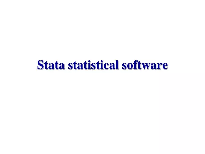 stata statistical software