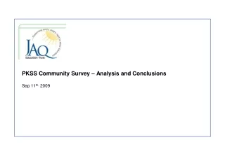 PKSS Community Survey – Analysis and Conclusions