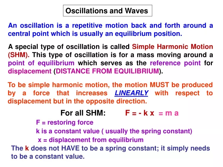 oscillations and waves