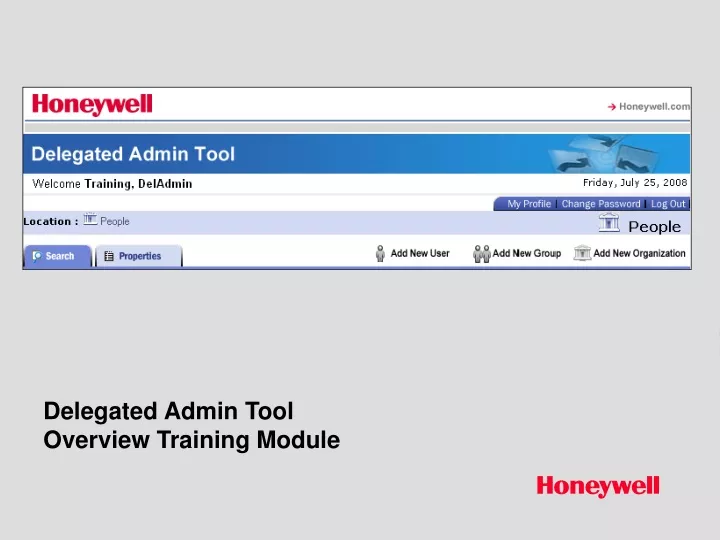 delegated admin tool overview training module