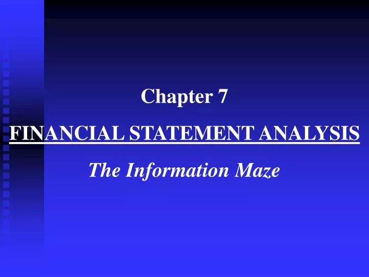 chapter 7 financial statement analysis
