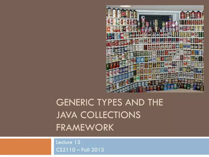 generic types and the java collections framework