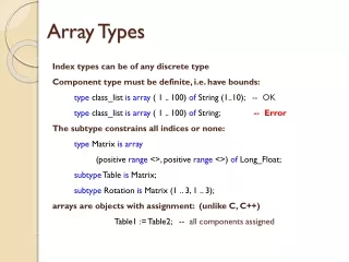 Array Types