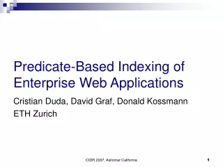 Predicate-Based Indexing of  Enterprise Web Applications