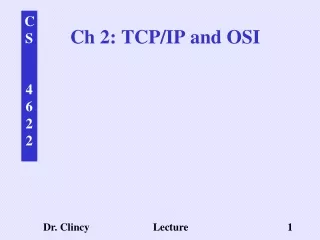Ch 2: TCP/IP and OSI