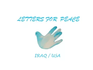LETTERS FOR  PEACE