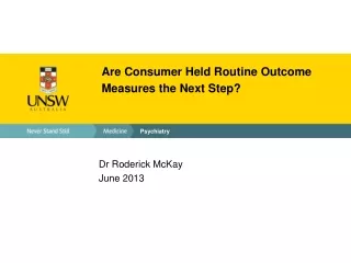 Are Consumer Held Routine Outcome Measures the Next Step?