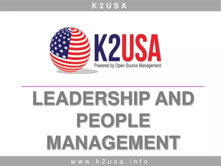 leadership and people management
