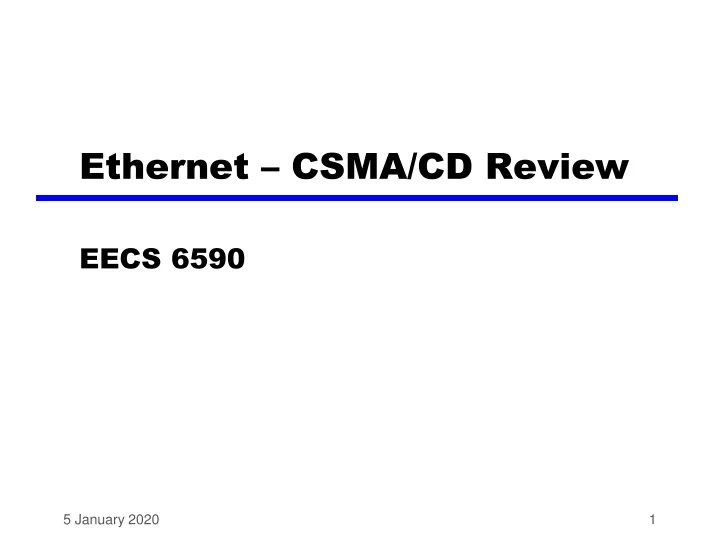 ethernet csma cd review