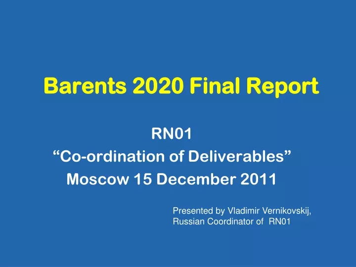 barents 2020 final report