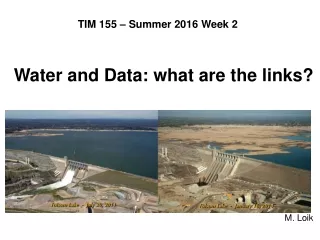 Water and Data: what are the links?