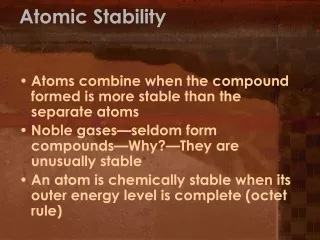 Atomic Stability