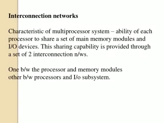 Interconnection networks