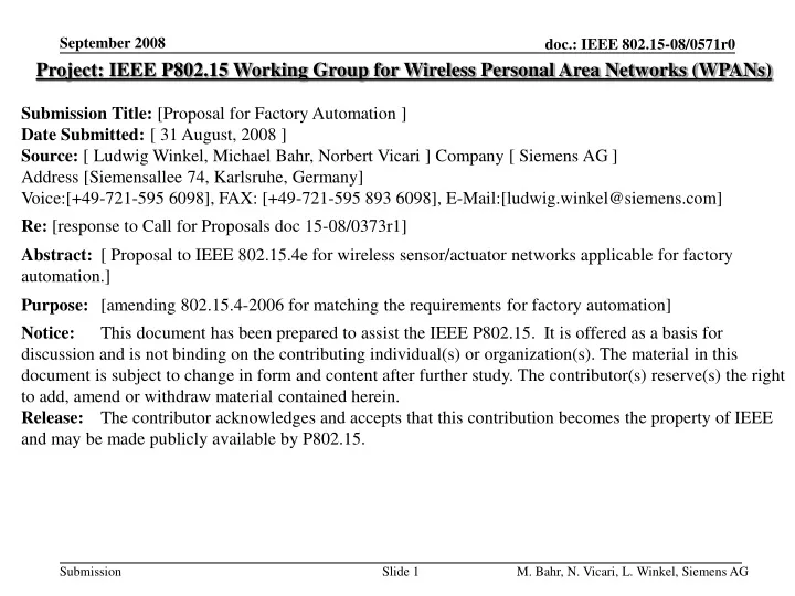 project ieee p802 15 working group for wireless