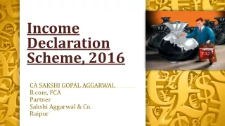 Income Declaration Scheme, 2016