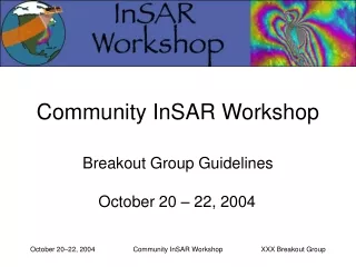 Community InSAR Workshop