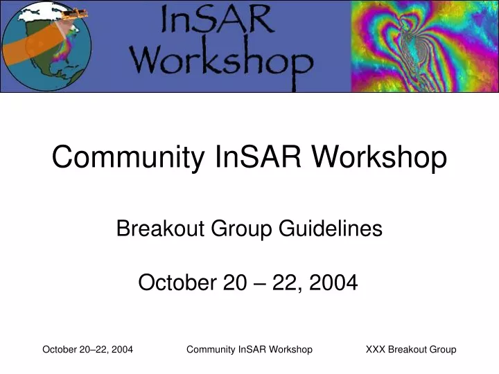 community insar workshop