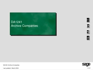 DA1241 Archive Companies