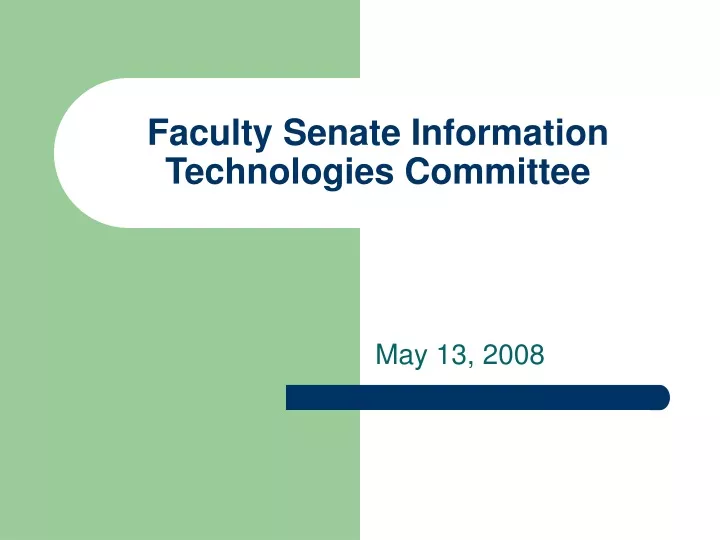 faculty senate information technologies committee