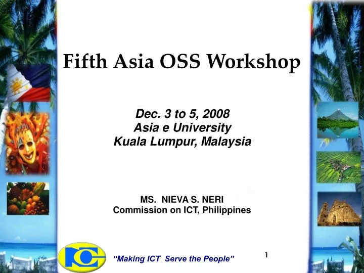 fifth asia oss workshop dec 3 to 5 2008 asia