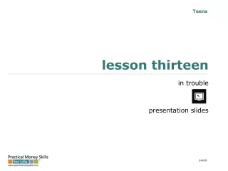 lesson thirteen