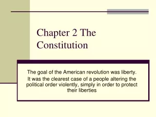 Chapter 2 The Constitution