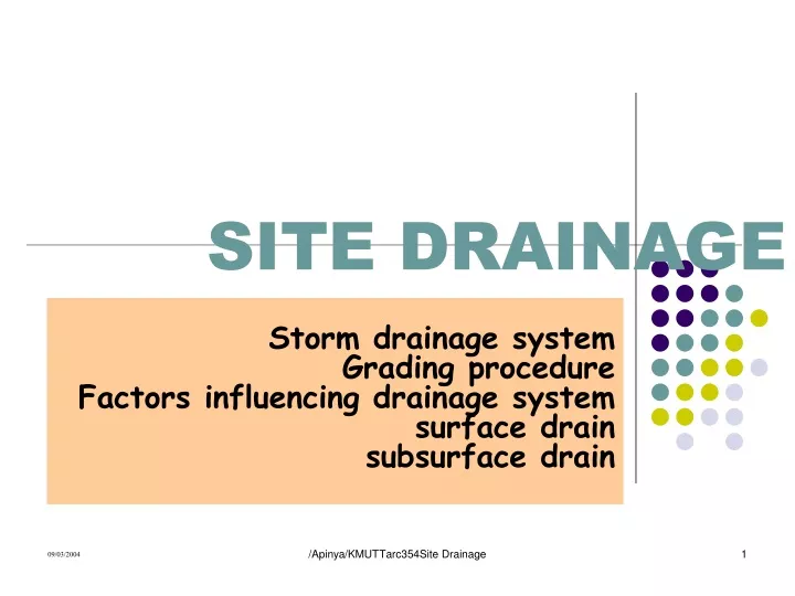 site drainage